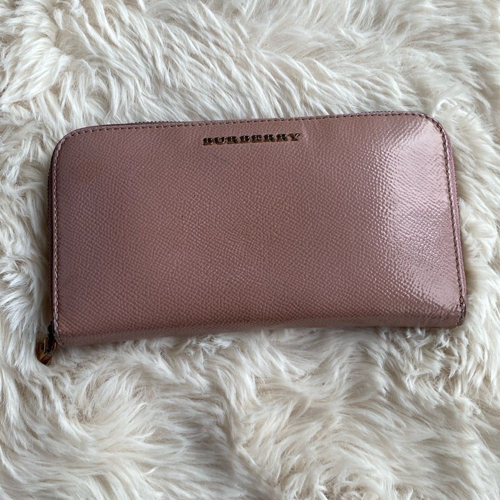 Burberry Taupe long wallet